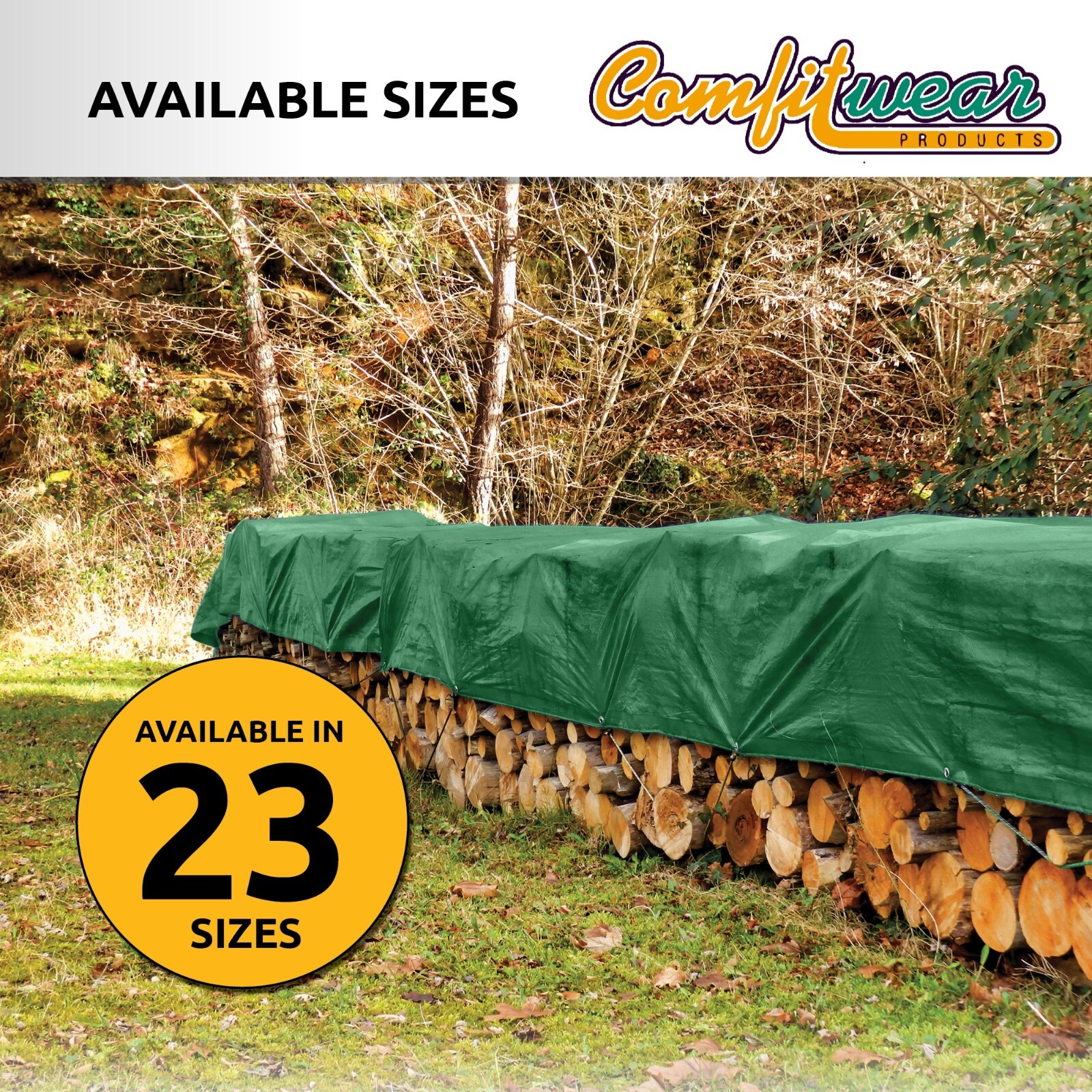 COMFITWEAR Super Heavy Duty Tarp Cover Reinforced Grommet Multi-Use Pool Cover