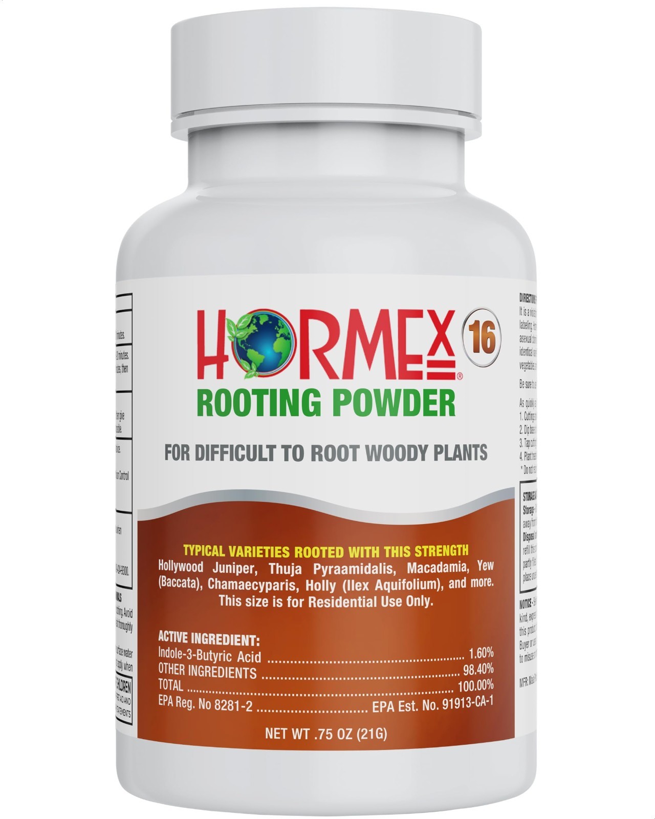 Hormex Rooting Powder #16 – for Difficult to Root Woody Plants – 1.6% IBA