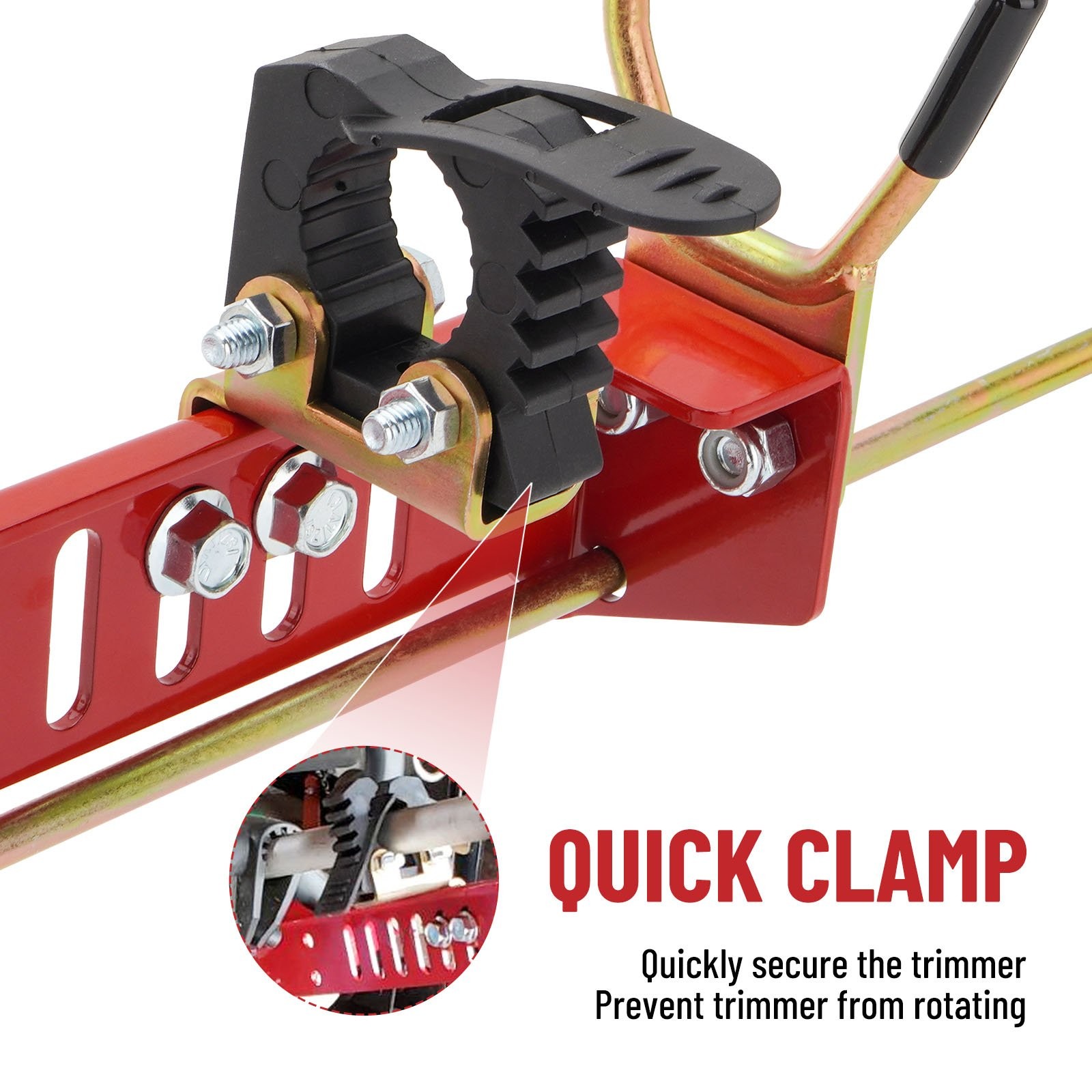 Steel Lawn Mower Trimmer Rack Red For Lawn Mower, Secures Trimmer Lawnmower US