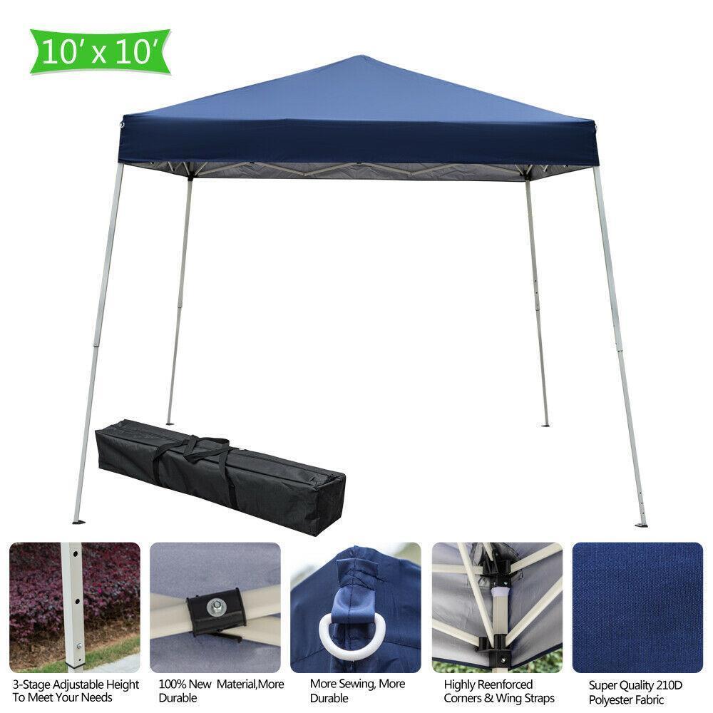 10’x10′ Pop UP Canopy Tent Wedding Party Folding Gazebo Heavy Duty W/ Carry Bag