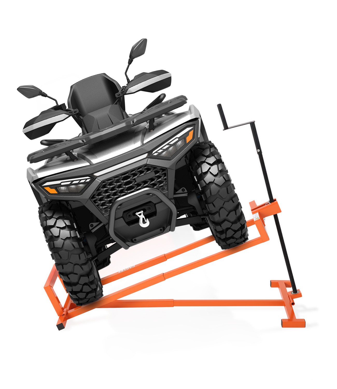 Foldable Riding Mower Lift Jack 800 lbs Telescopic Carbon Steel ATV Maintenance