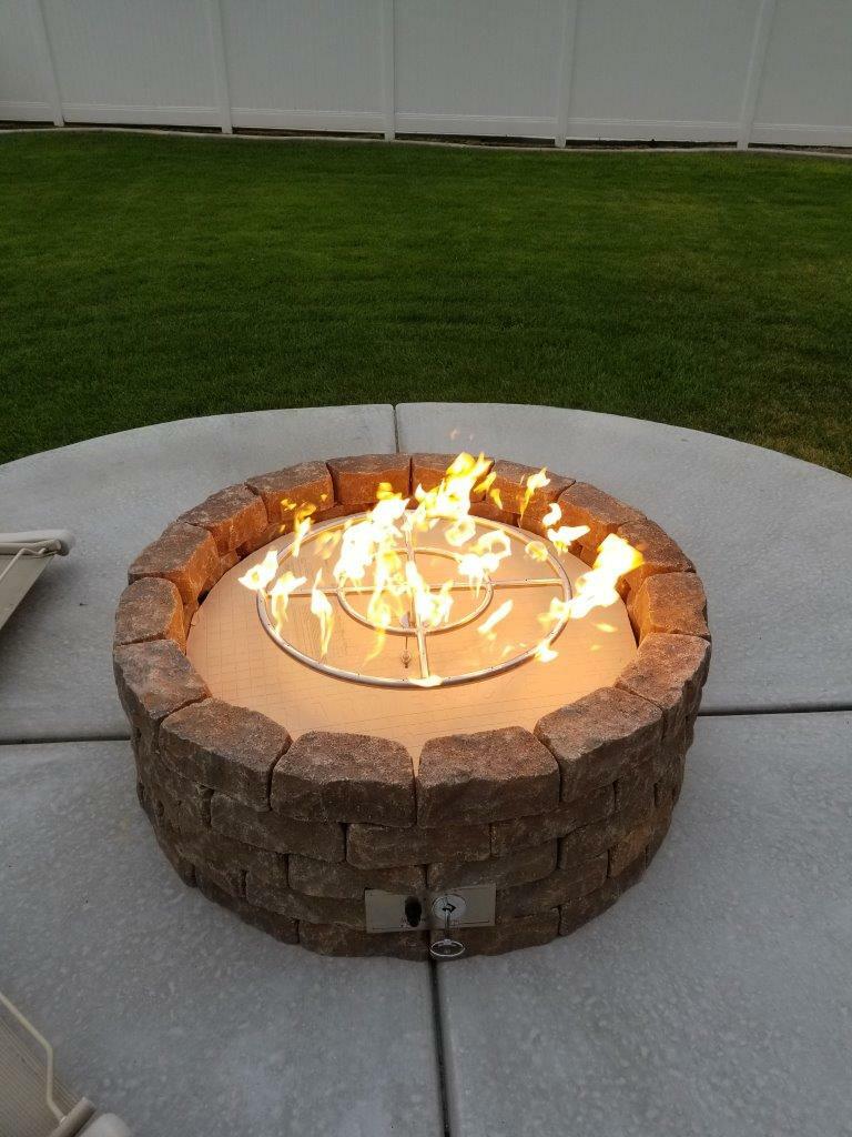 EasyFirePits Lifetime Warr 316 Stainless Round Gas Fire Pit/ Fire Table Burners
