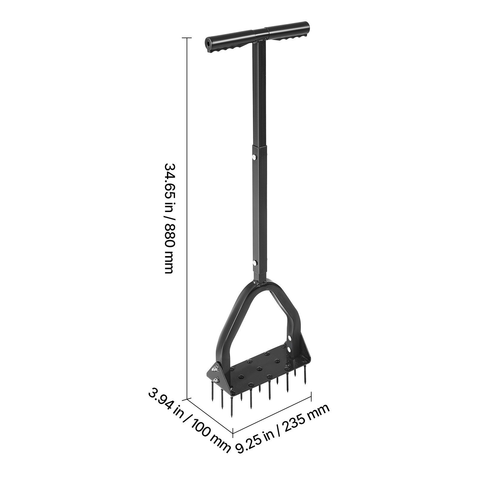 Uimoso Manual Lawn Aerator Tool with 15 Spikes for Compact Soil, 9.2 in Design