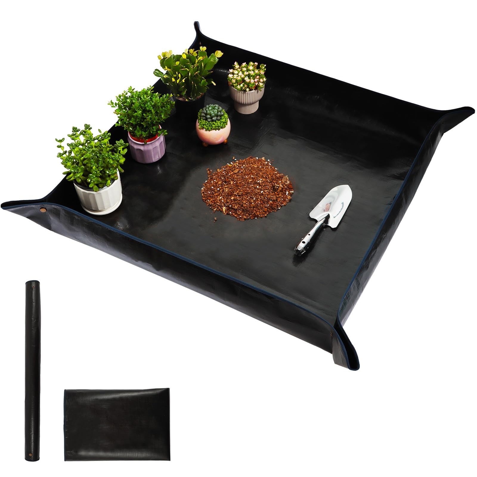 39.4″ x 39.4″ Large Plant Repotting Mat for Indoor Plants, Portable and Folda…