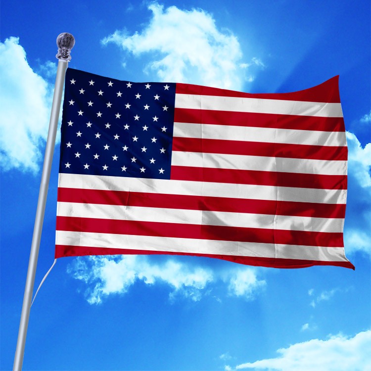2 x 3 FT American Flag US USA National Double Sided Polyester Brass Grommets