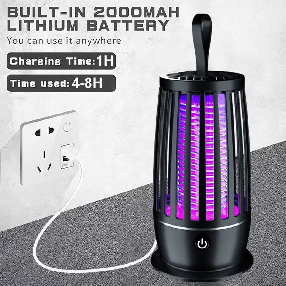 Electric Insect Killer Portable Mosquito Zapper Lamp Indoor Pest Fly Trap 2PACK