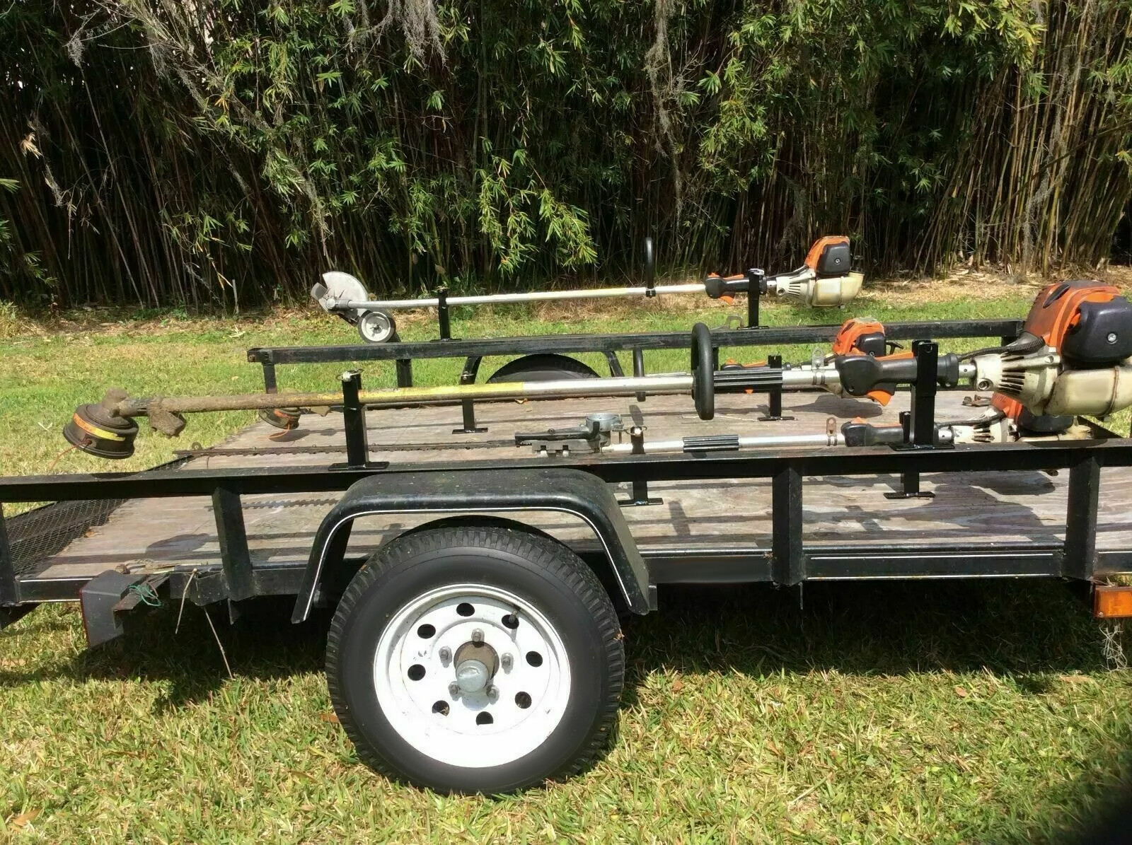 For Extended Trimmer Edger Trimmer Single Racks Holder Carrier Mount On Trailer