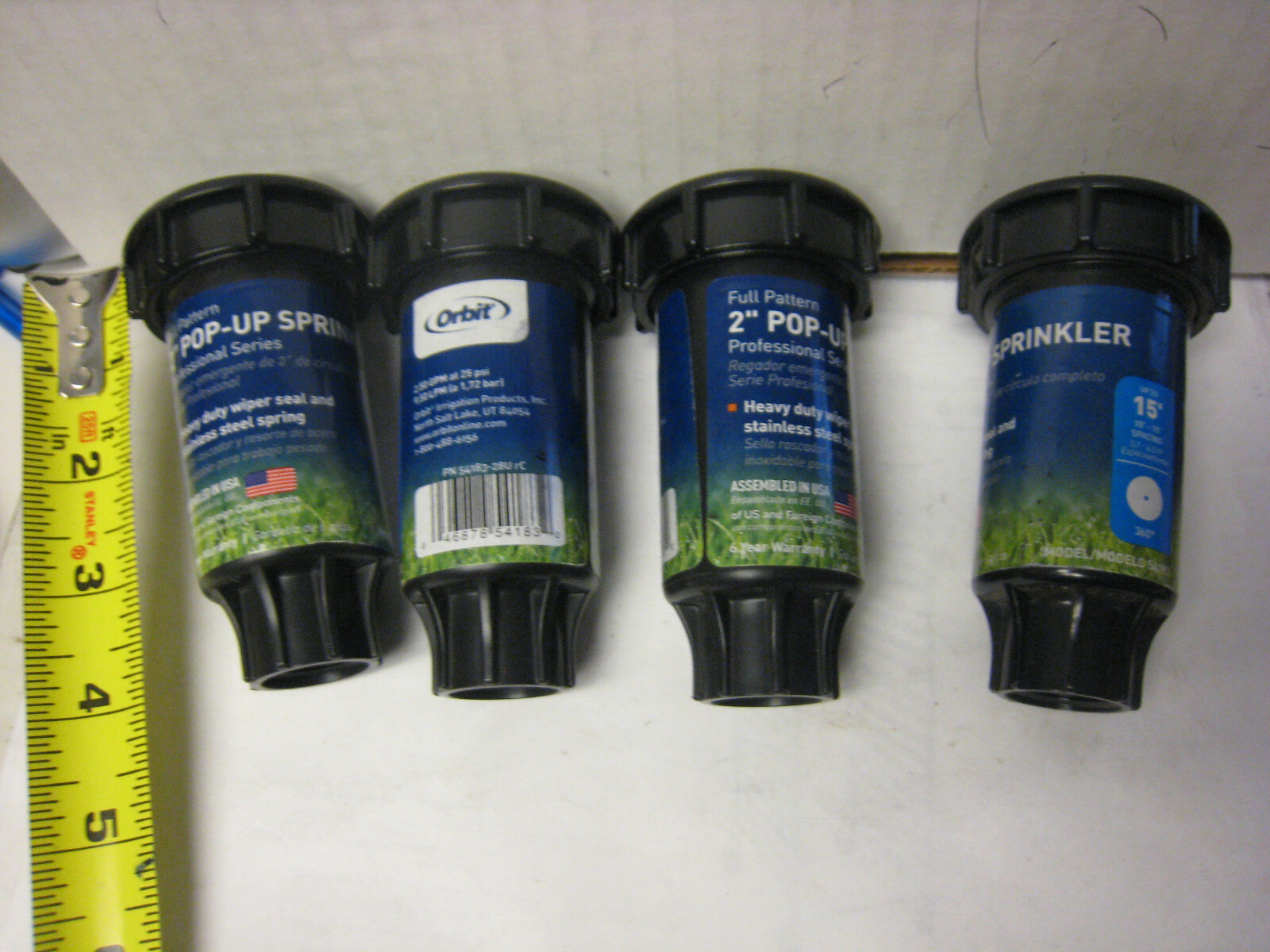 4 yes 4 Orbit 2″ Adjustable Spray Pattern Pop-Up Sprinkler Head – 54183