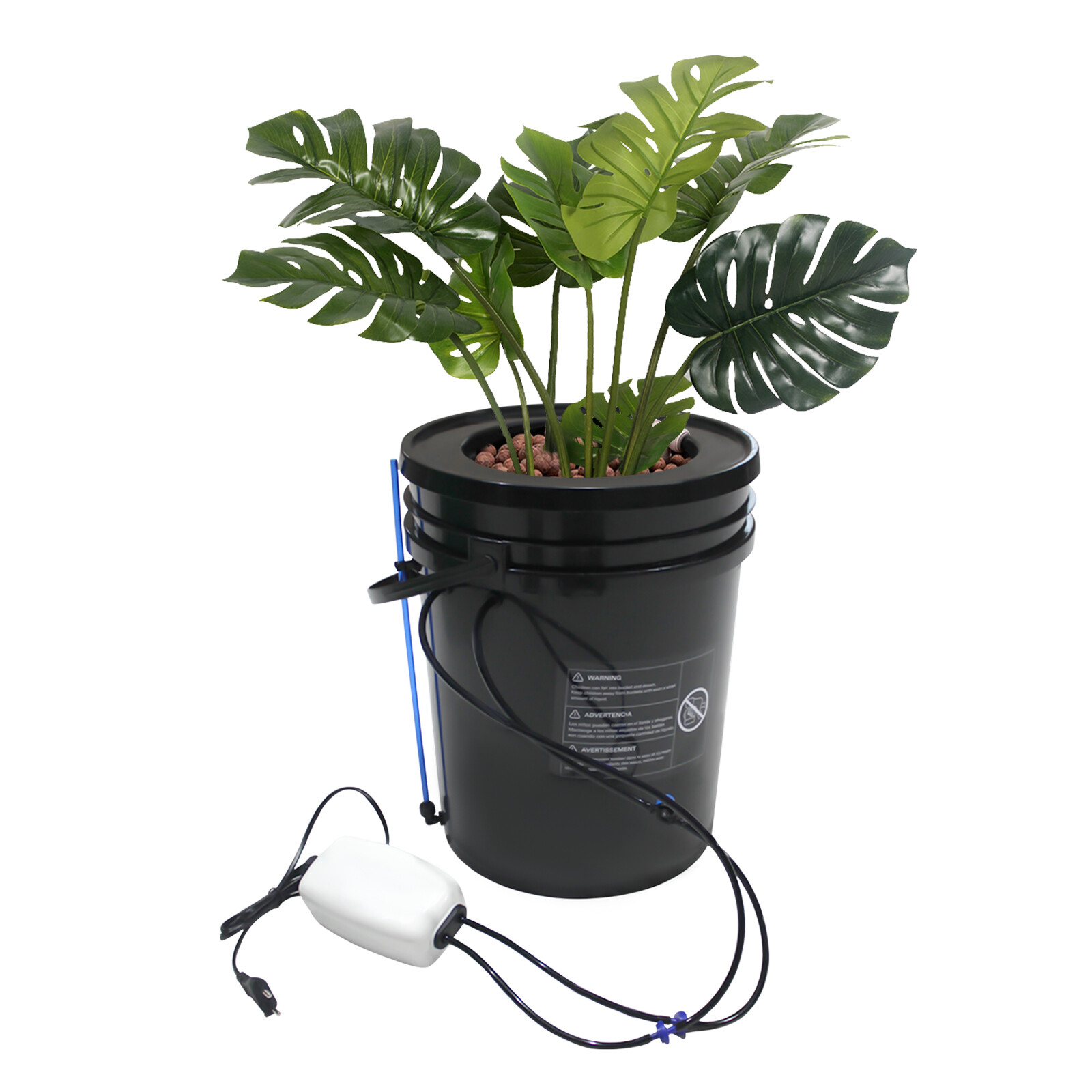 Deep Water Culture DWC Hydroponic Grow System Kit,5 Gallon Round Bucket System