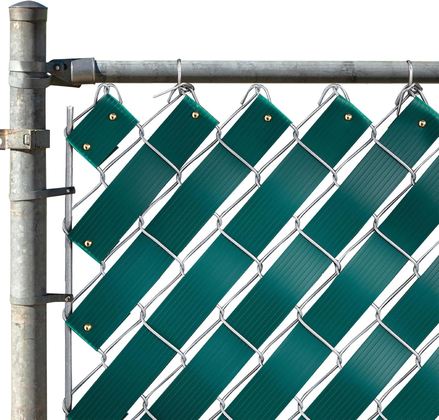 Fence Privacy Screen Slats – 1.8 in X 246 Ft, Dark Green PVC – Privacy Fence Pla