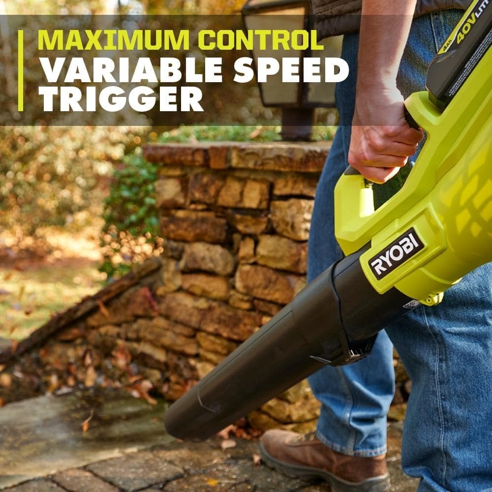 40V 120 MPH 550 CFM Cordless Battery Blower With 4.0 Ah Battery and Charger