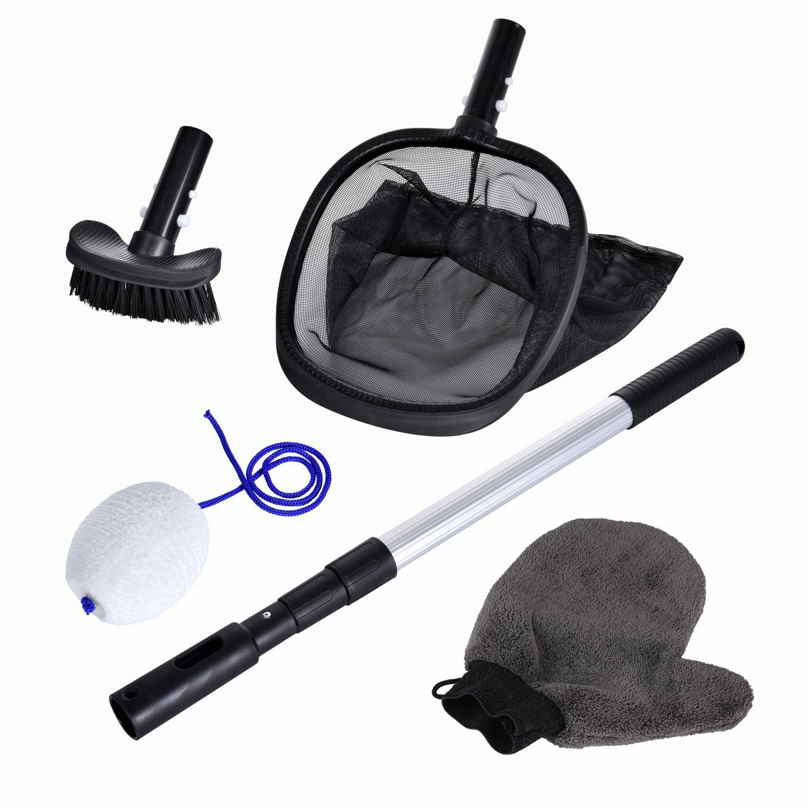 Maintenance Kit for Spas – 5 Piece – Black & Grey – Alu & PP