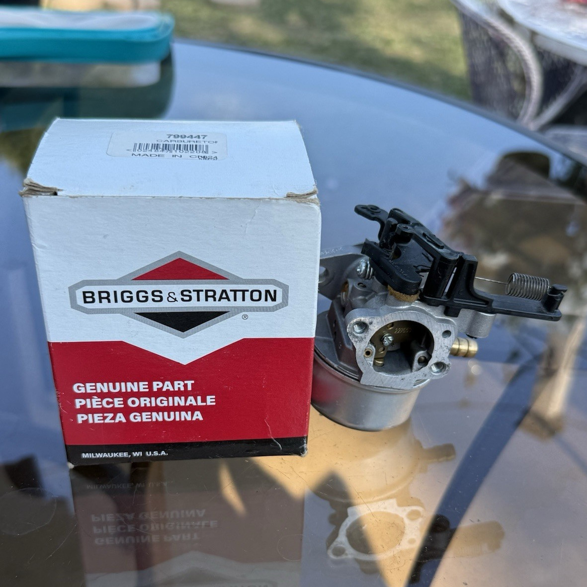 Briggs & Stratton Carburetor 799447 Metal/Plastic Silver/Black Genuine Part