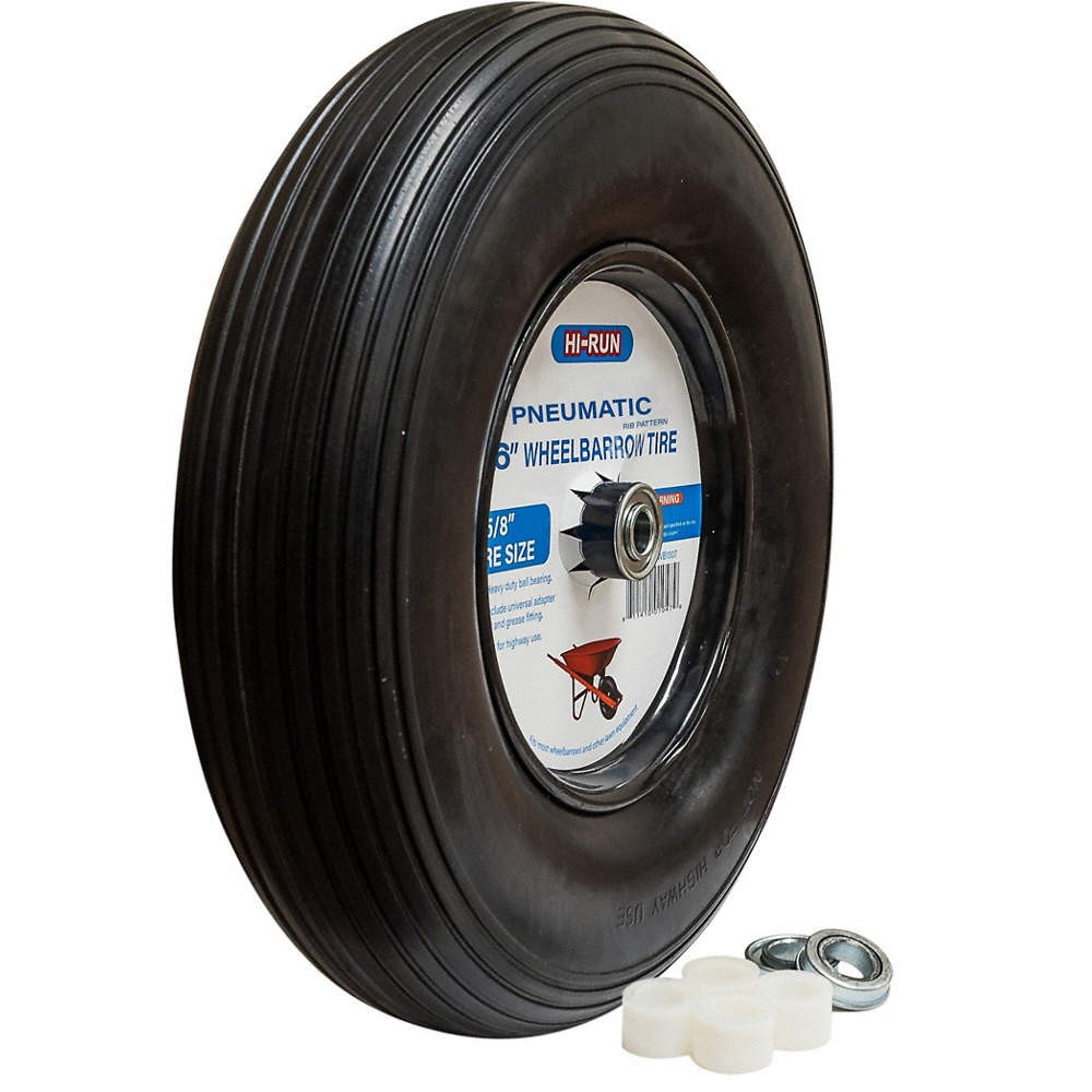 HI-RUN WB1009 Tires and Wheels,300 lb,Wheel Barrow 807UZ4