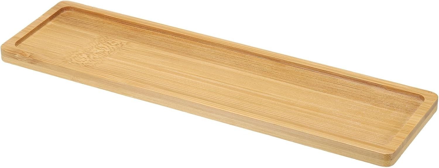 Elegant Bamboo Wood Saucer, 10.5×3 Inch Drainage Tray for Plants or Utensils