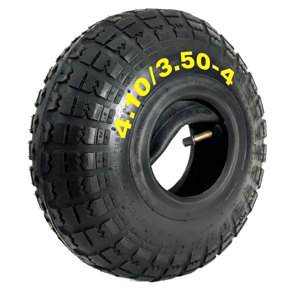 Potreba 4.10/3.50-4 Tire & Tube Set – 10″ Pneumatic Wheel, 4″ Rim