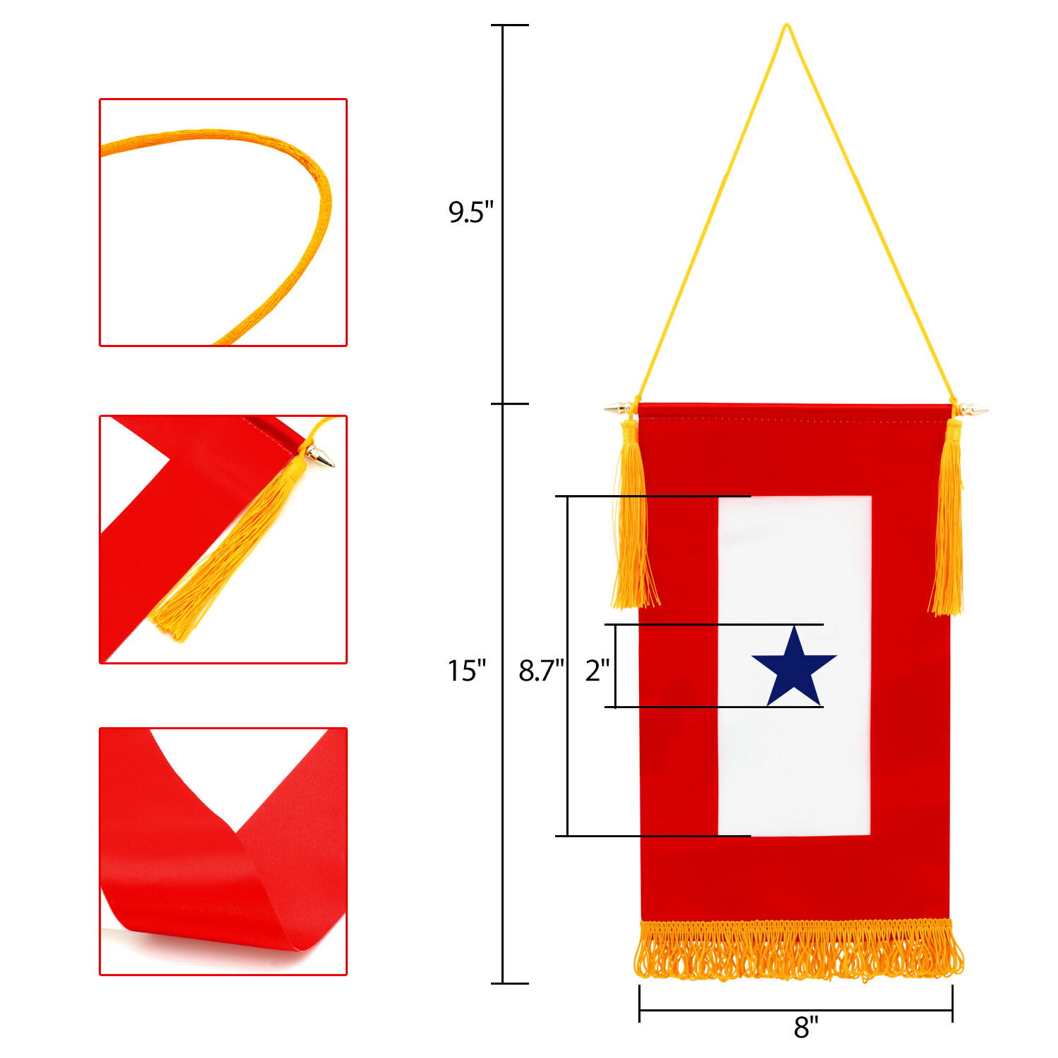 Anley Military Service Banner USA Family Member On Service One Blue Star 15″ X8″
