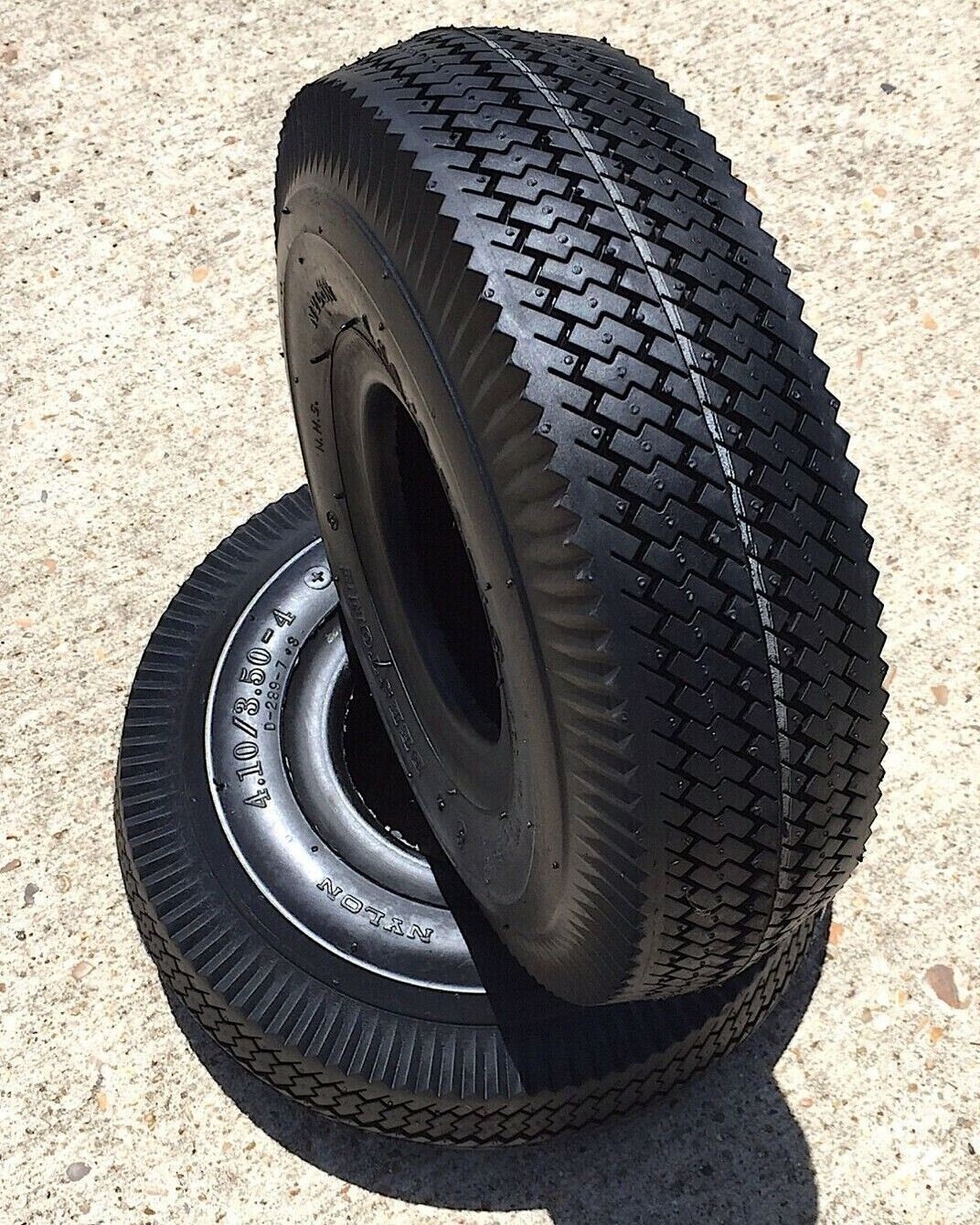 (2) New 4.10/3.50-4 410/350-4 4.10-4 3.50-4 4PLY AIR LOC Sawtooth Tires TUBELESS
