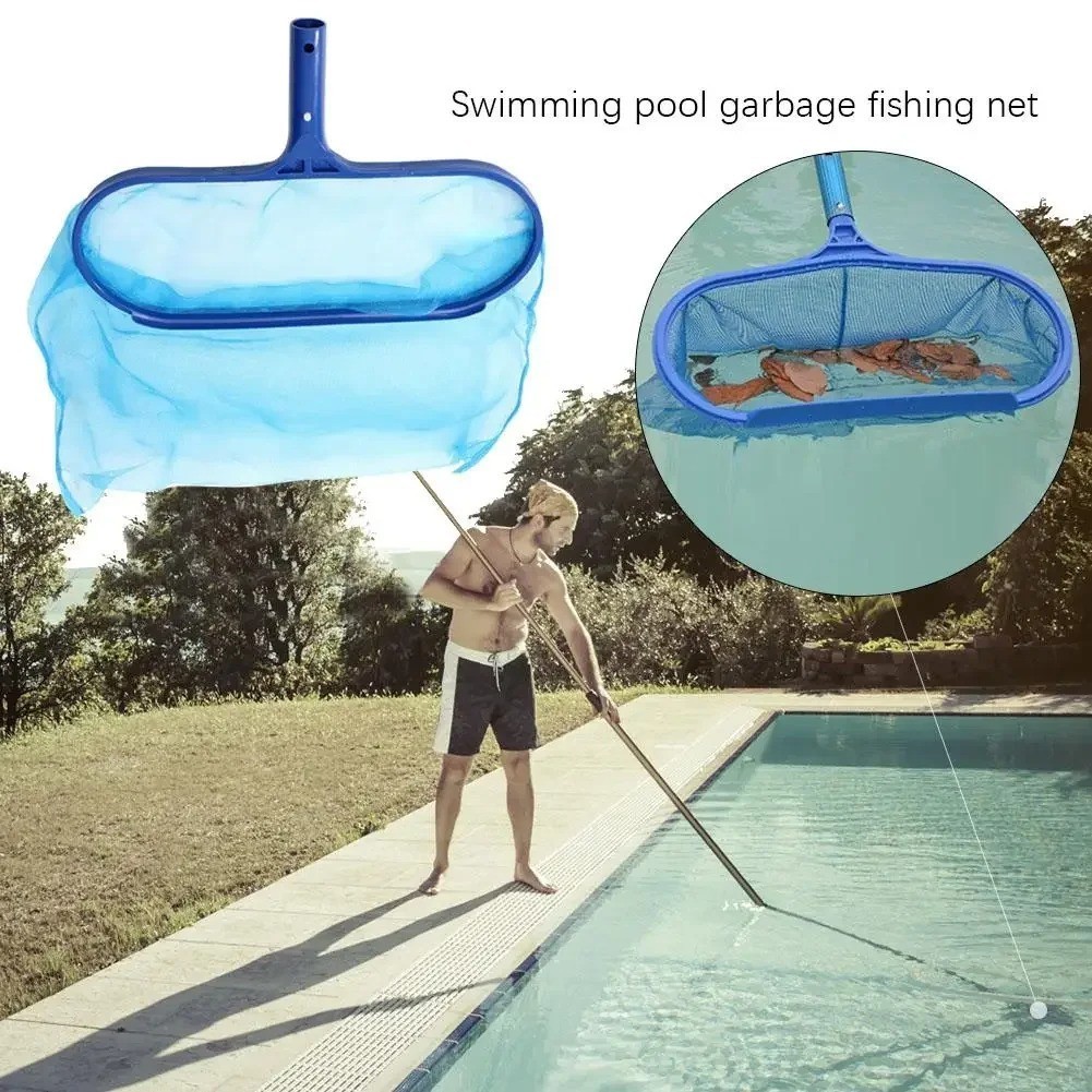 Heavy Duty Pool Skimmer Leaf Rake Net Cleaning Swimming Pool Fine Mesh Netting