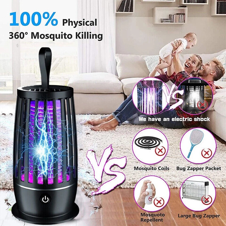 Electric Insect Killer Portable Mosquito Zapper Lamp Indoor Pest Fly Trap 2PACK