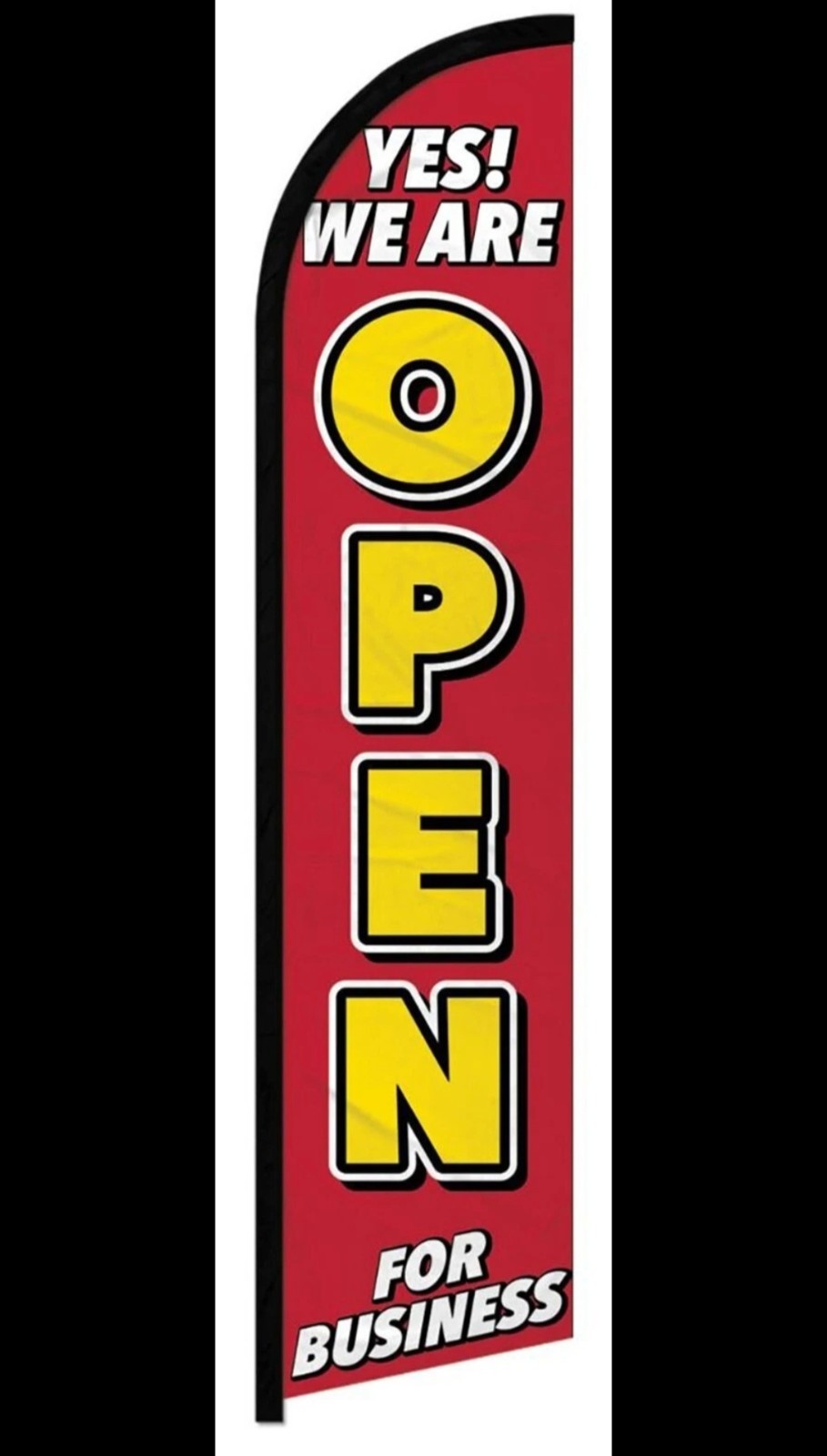 Yes! We Are Open For business. Banner Advertising Marketing Flag Premium 100D