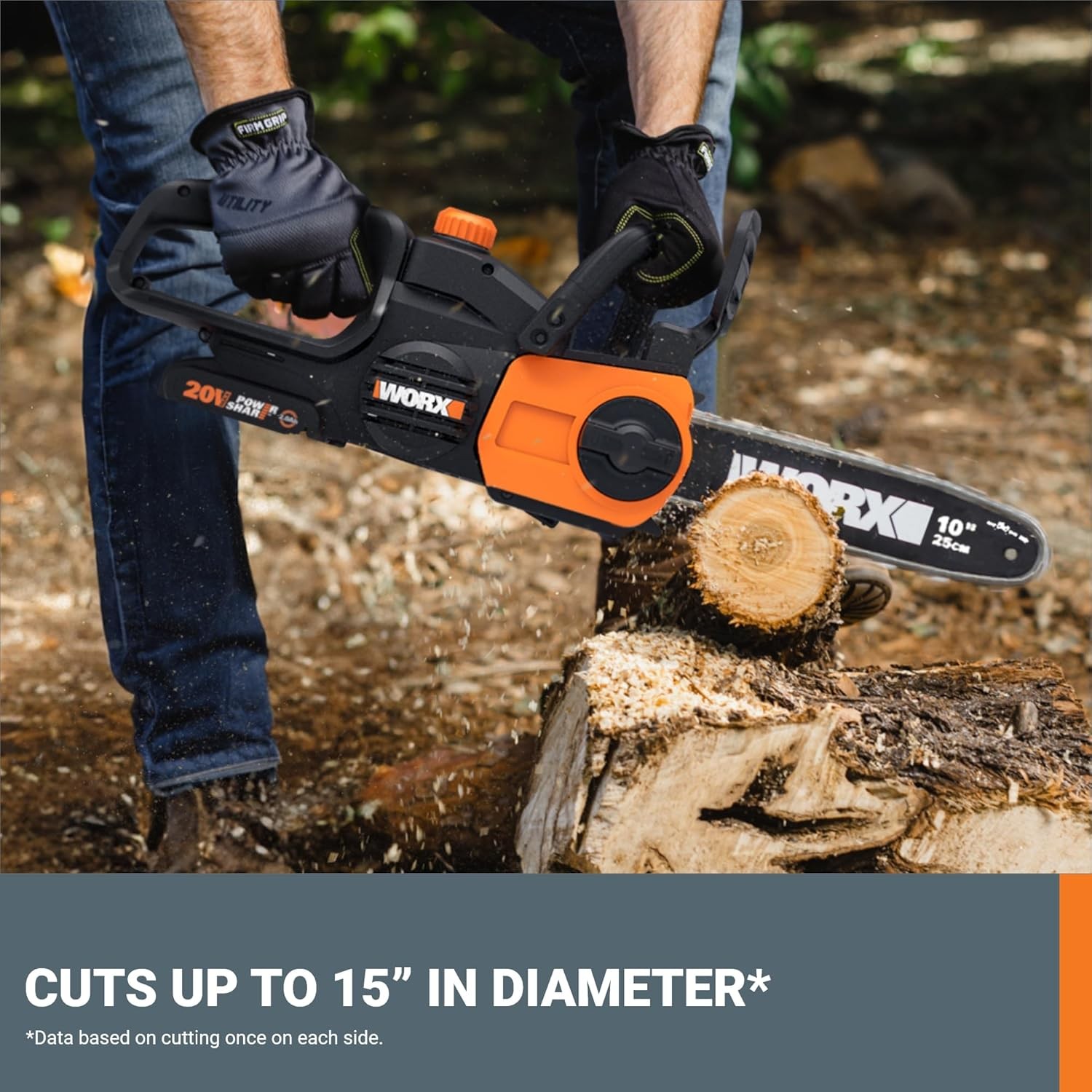WG322.9 Worx 20V 10″ Cordless Chainsaw – Tool Only (No Battery or Charger)