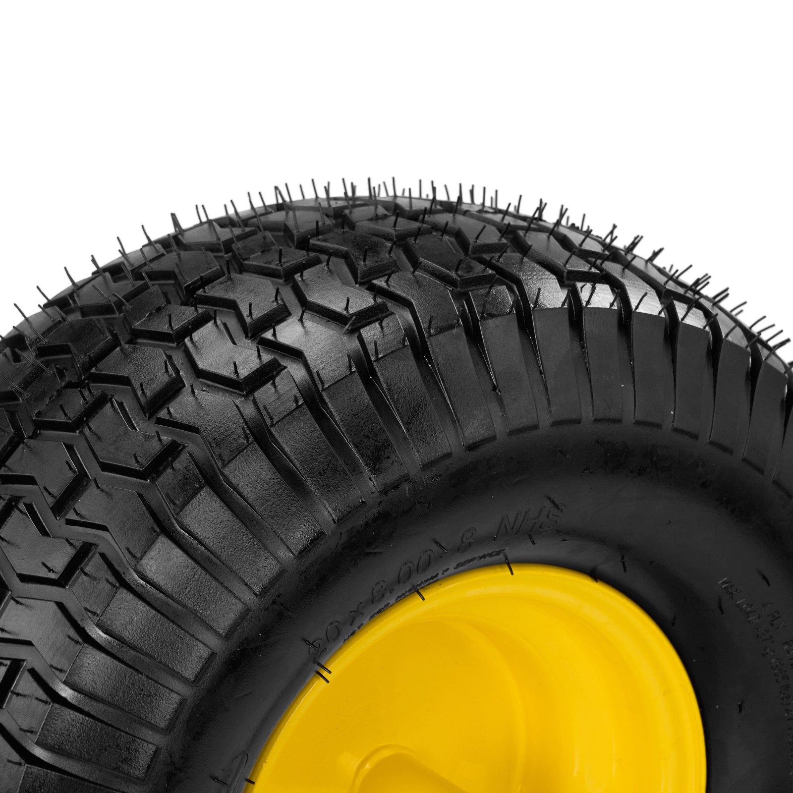 Two 20×8.00-8 Lawn Mower Tires and Wheel 4 Ply Tubeless 20×8-8 20x8x8