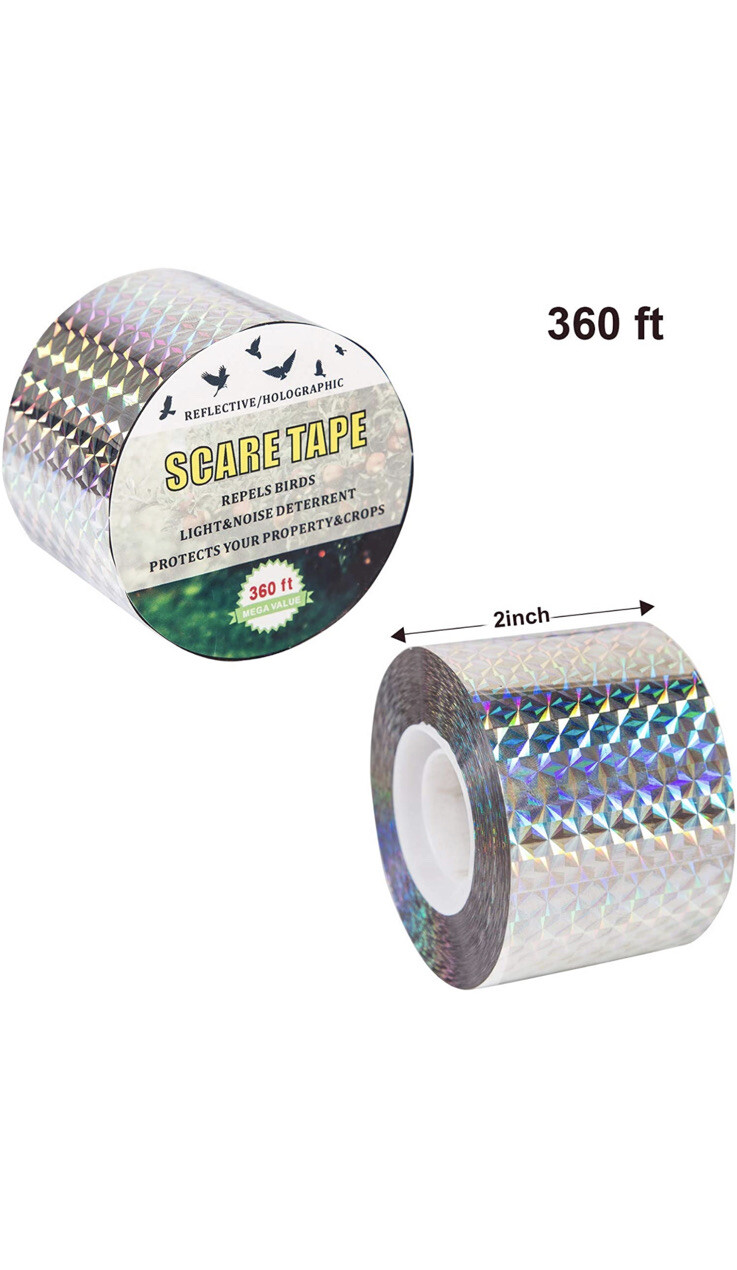 YHmall 360 Ft Bird Tape 18in Double Sided Birds