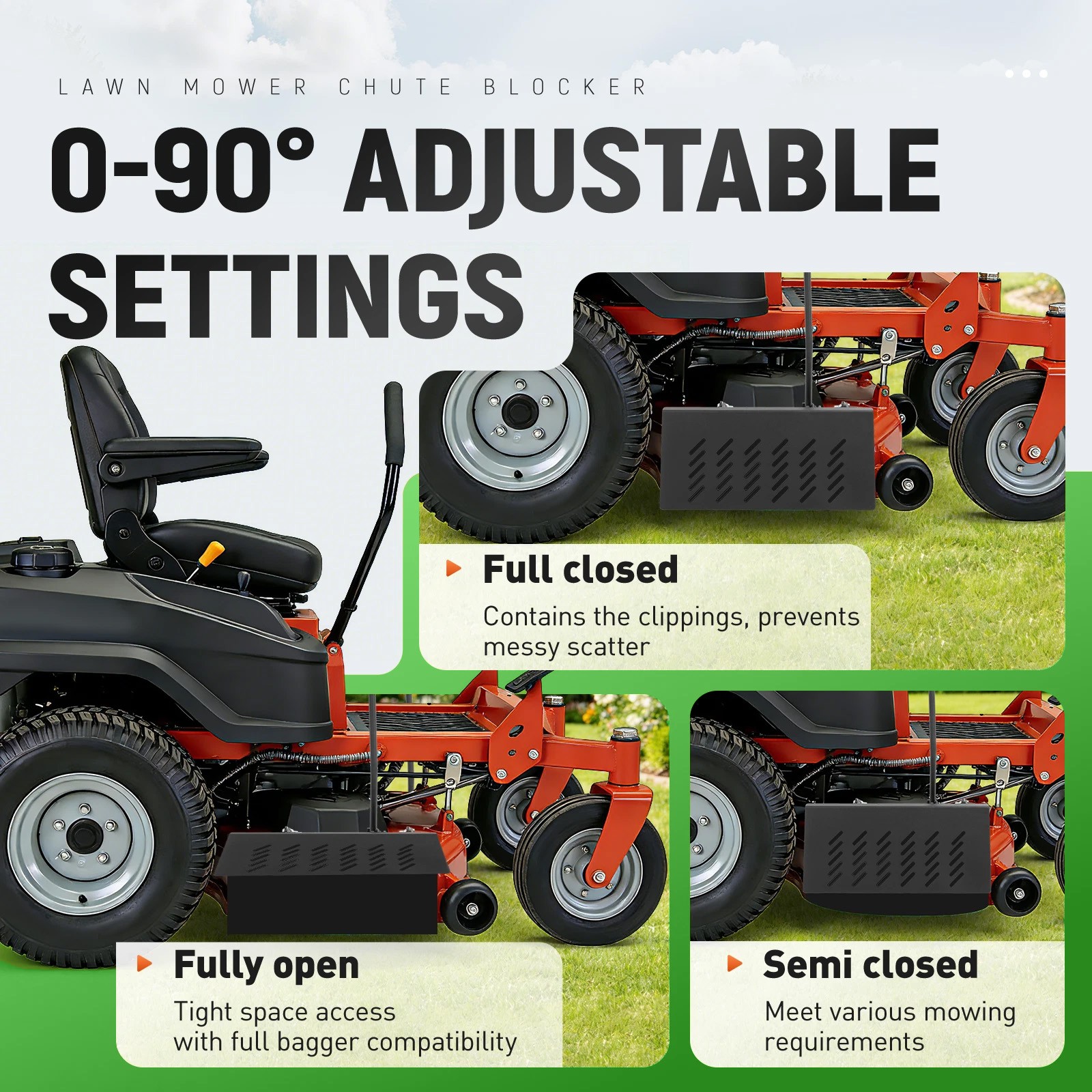 Steel Chute Blocker For ZT Mowers Toro 52″ 60″ 70″ 72″ #ACS6000ULS #088-6003-00