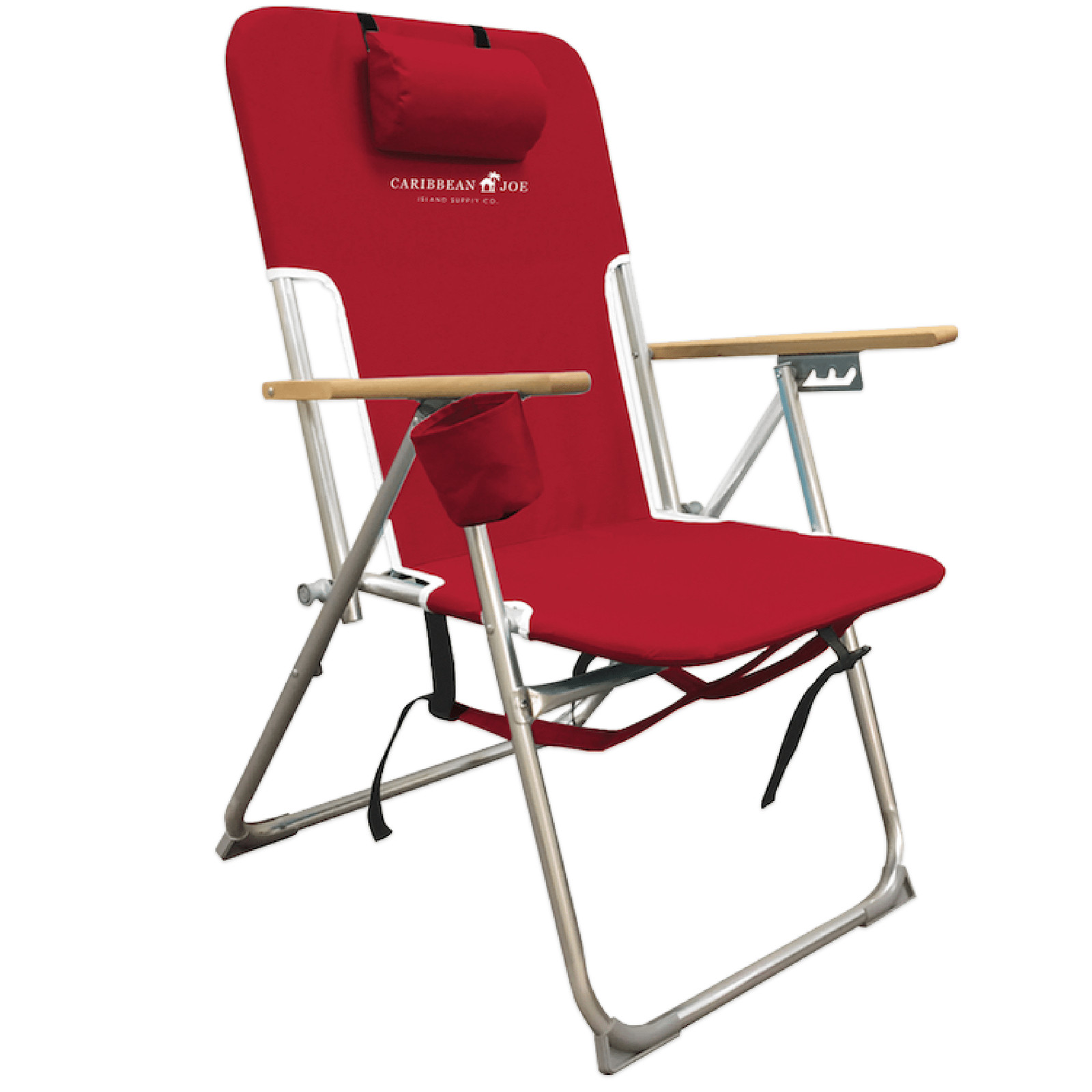 4 Position Folding Beach Chair 300lb Capacity Backpack Straps