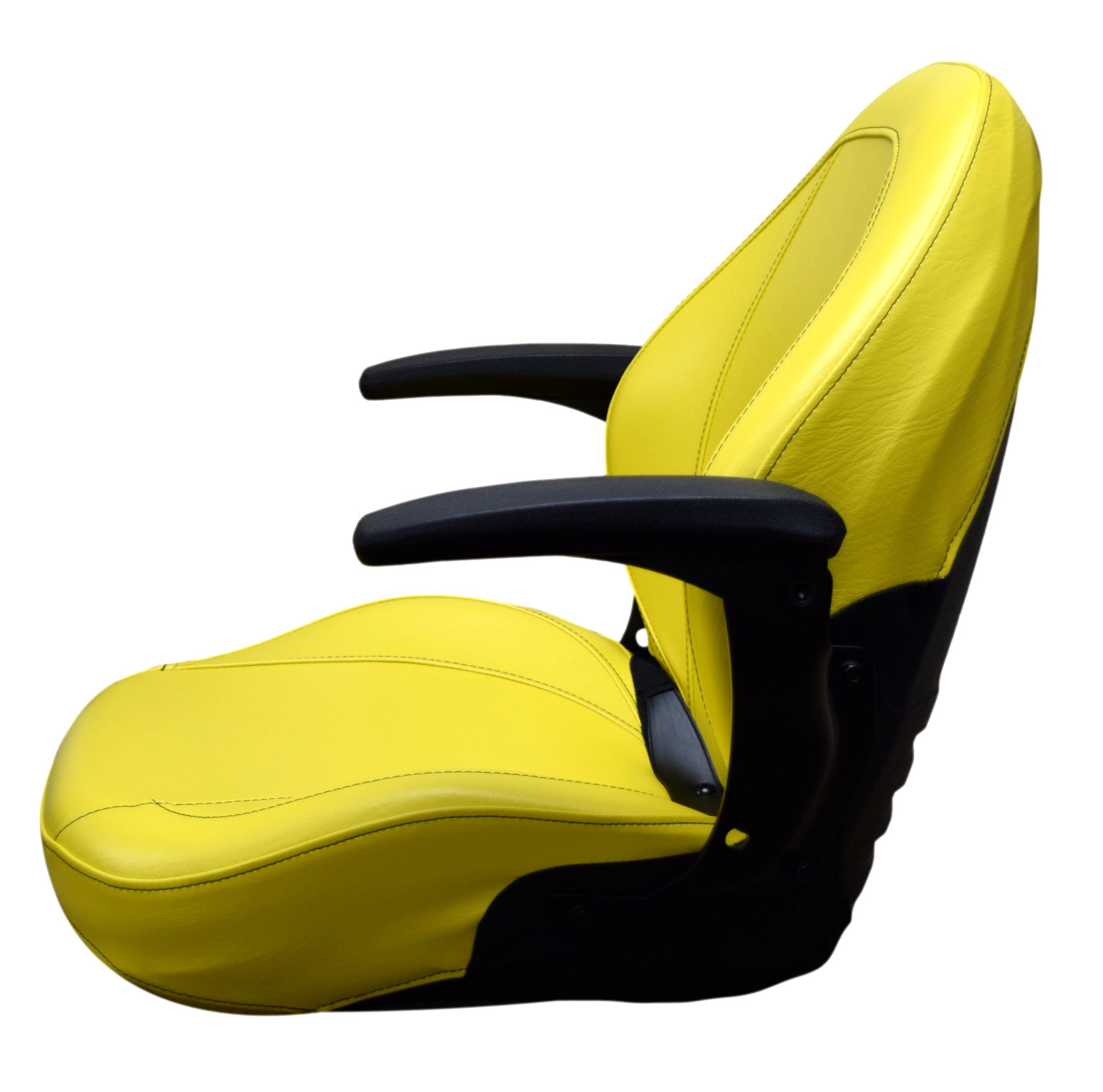 John Deere Lawn Mower Seat w/ Armrests Yellow 335 345 415 425 445 455 F710 F725