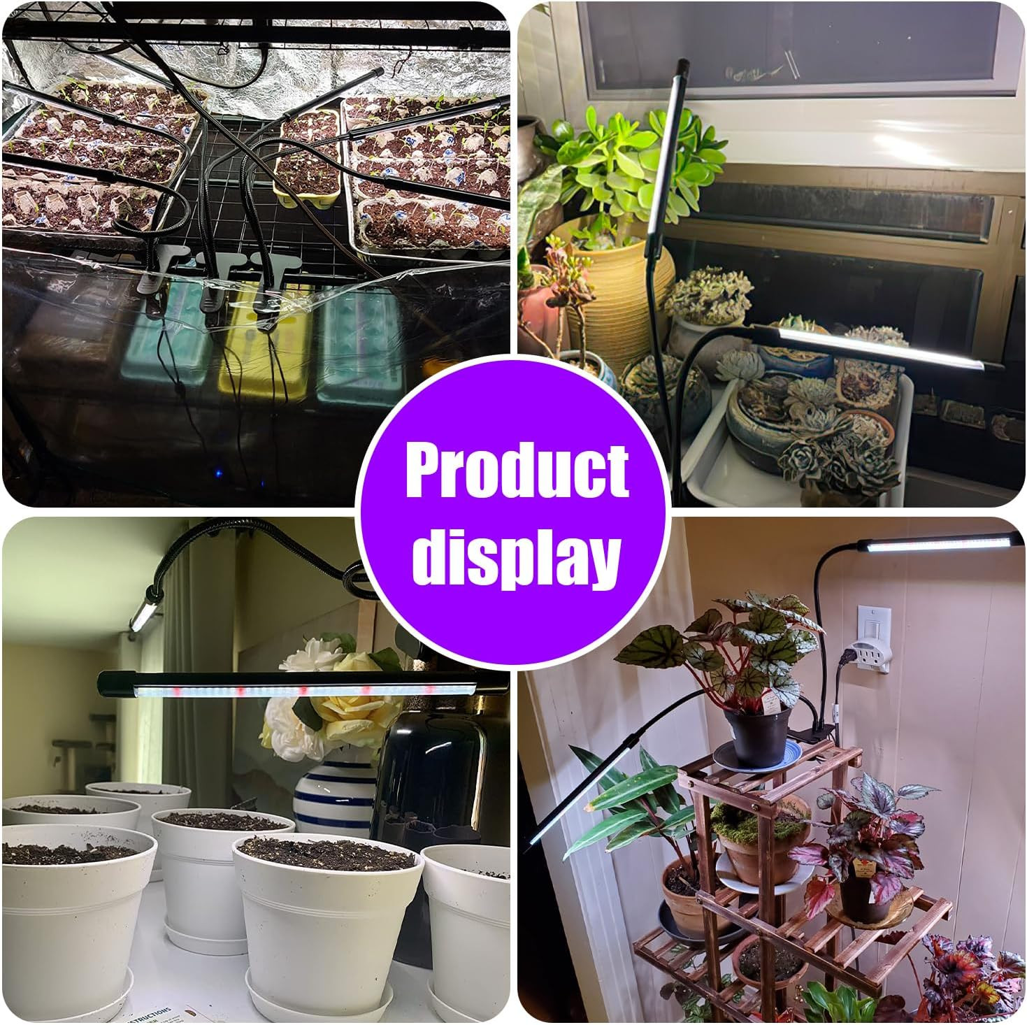Grow Lights Upgrade 168 Leds Clip Plant Lights for Indoor Plants, Full Spectrum