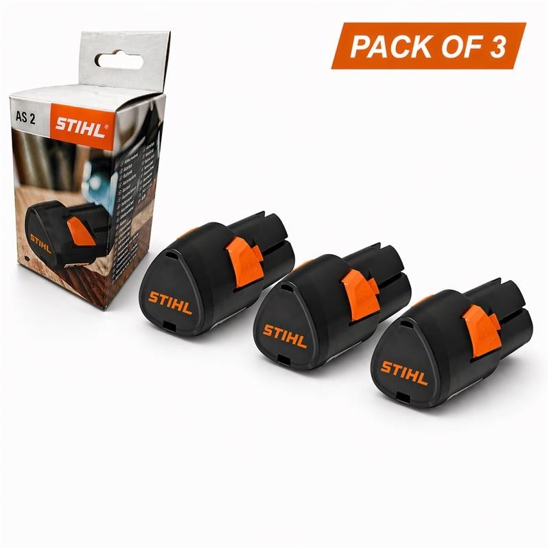 Pack of 3 STIHL AS2 Lightweight Lithium-Ion Battery – EA024006500 / 6501