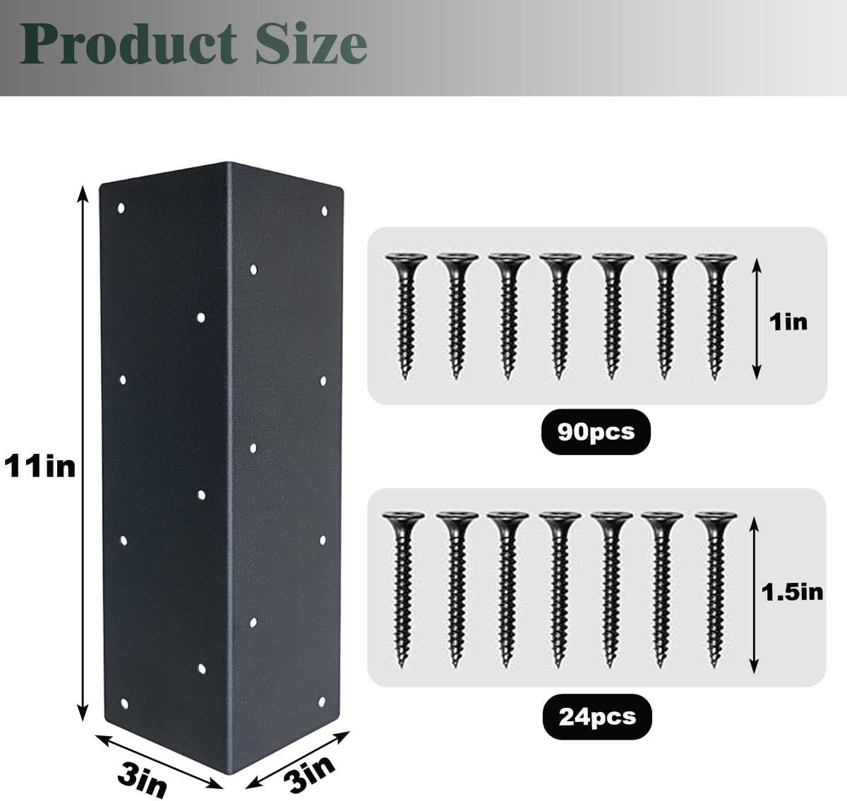 8Pcs Raised Garden Bed Corner Brackets, 11“ X 3” X 3“ L-Shape Metal Rustproof Th