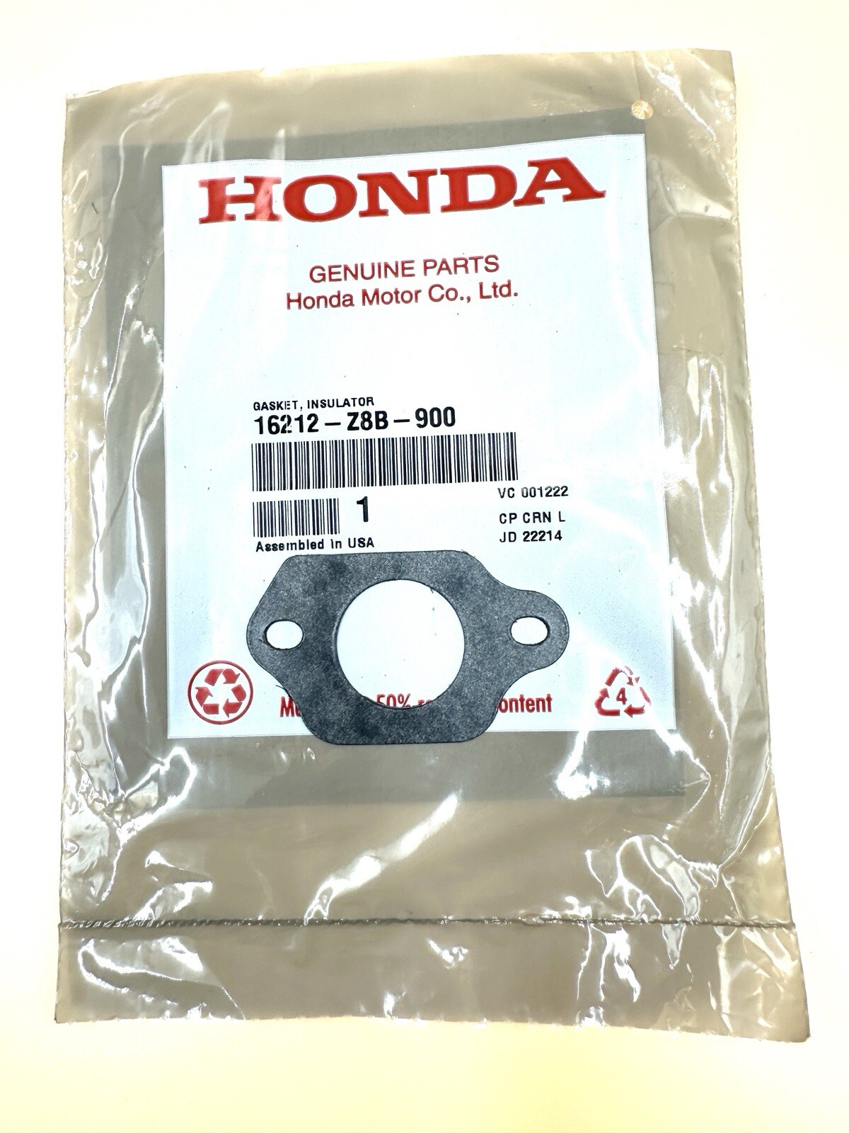 Genuine HONDA Carburetor Assy (Carb) GCV160LA0 HRR216 HRS217 16100-Z8B-901 OEM