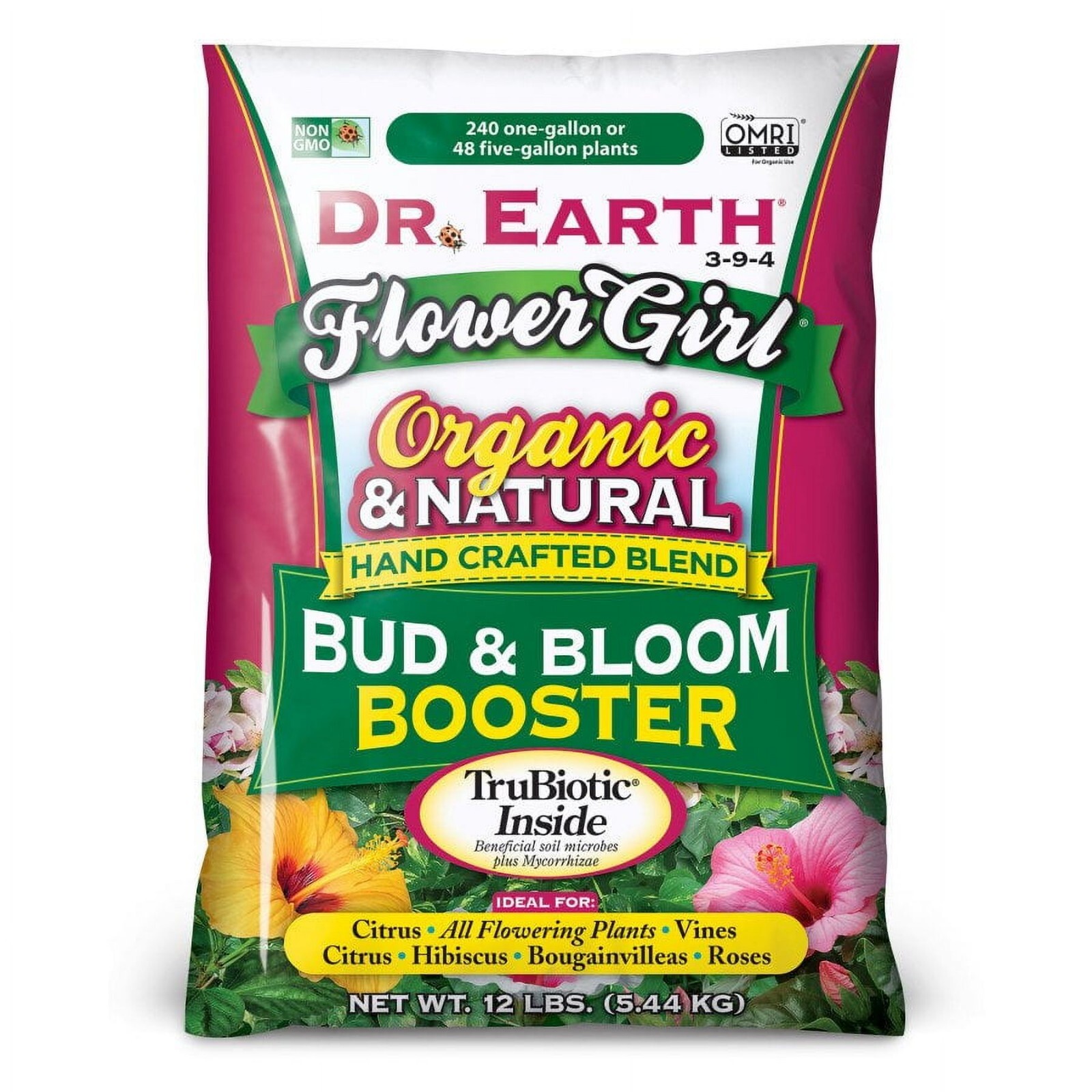 Dr. Earth, Premium Plant Food Promotes Superior Buds and Blooms Fertilizer 12 Lb