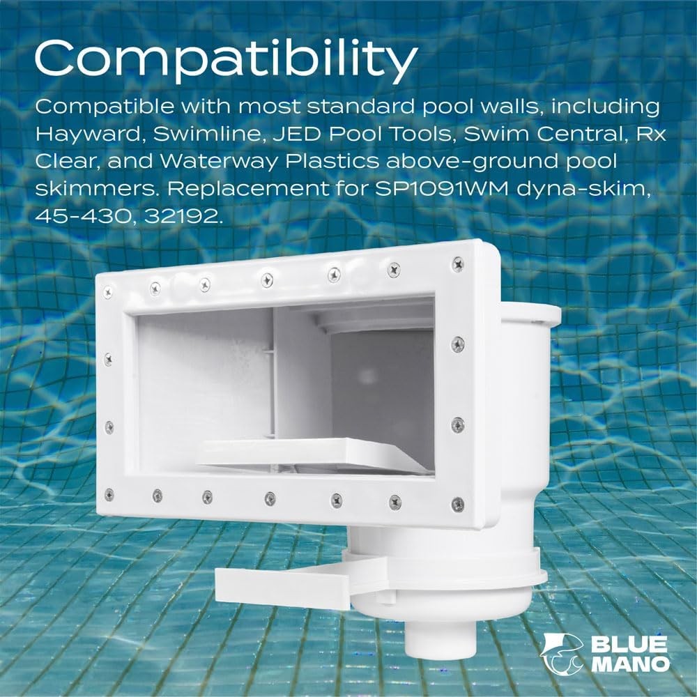 Wide Mouth Above Ground Pool Skimmer Complete Kit Replacement SP1091WM Dyna-Skim
