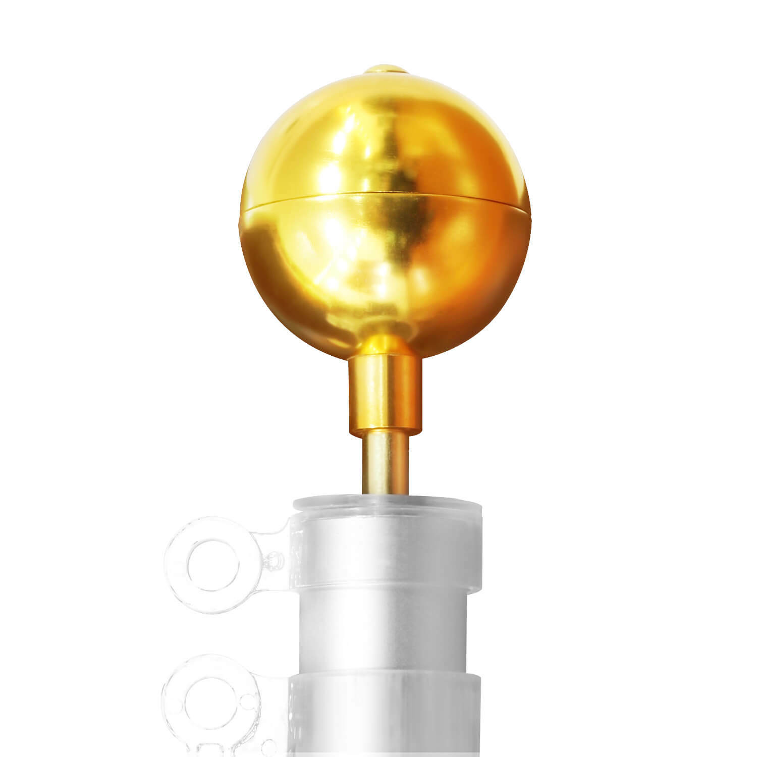 Anley Authentic 3″ Flagpole Ball Topper Ornament – Gold Anodized Aluminum Finish