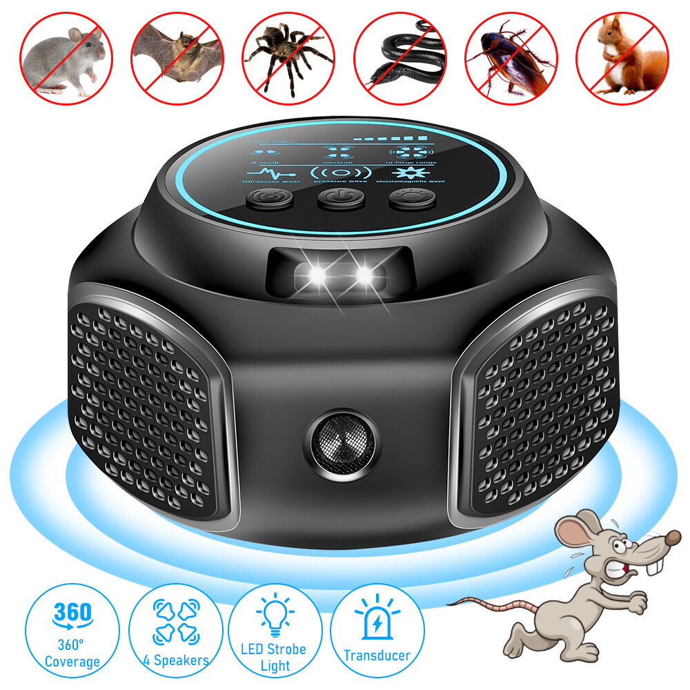 Electronic Ultrasonic Rodent Repellent Pest Repeller Mouse Mice Rat Deterrent US