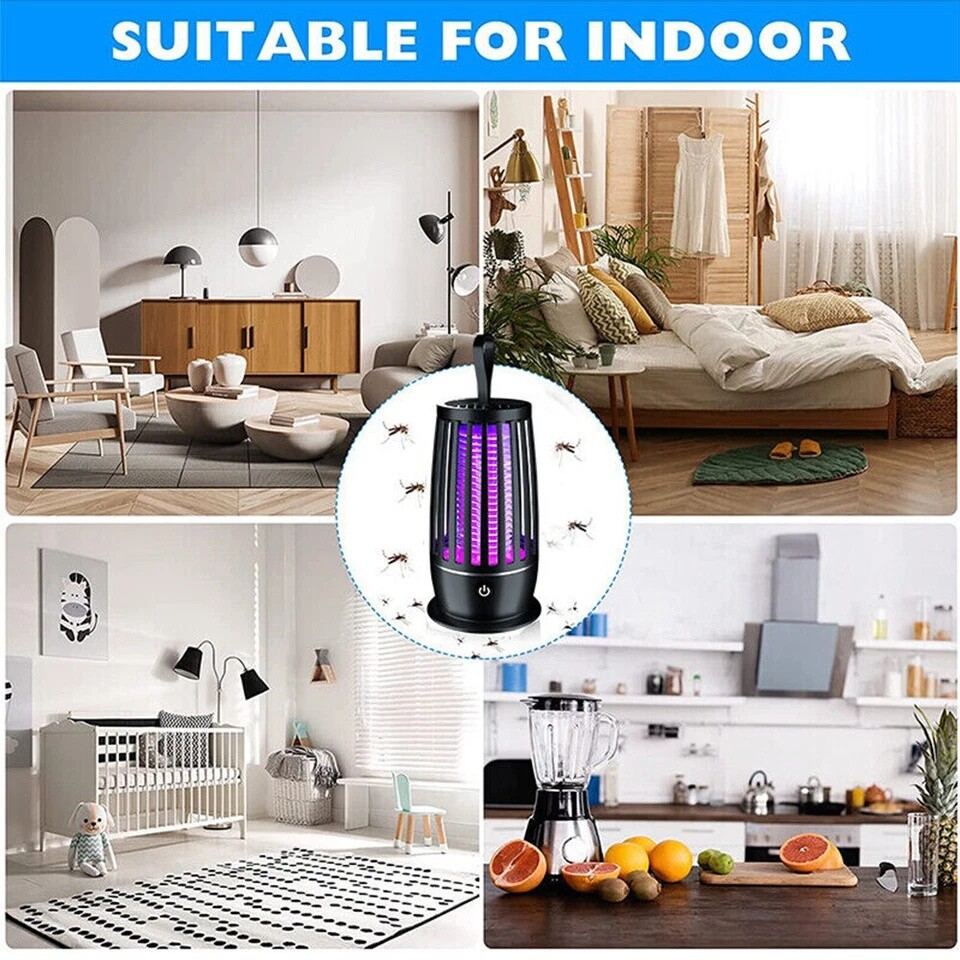 Electric Insect Killer Portable Mosquito Zapper Lamp Indoor Pest Fly Trap 2PACK