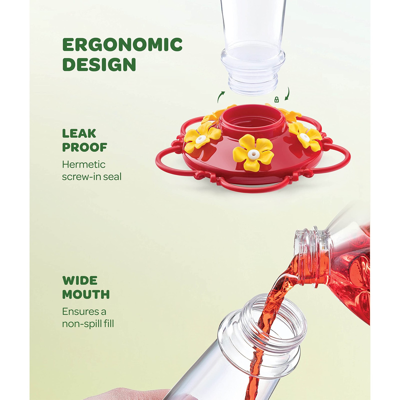 Hummingbird Feeder 10 oz [Set of 2] Plastic 10 – 2 Pack, 10oz