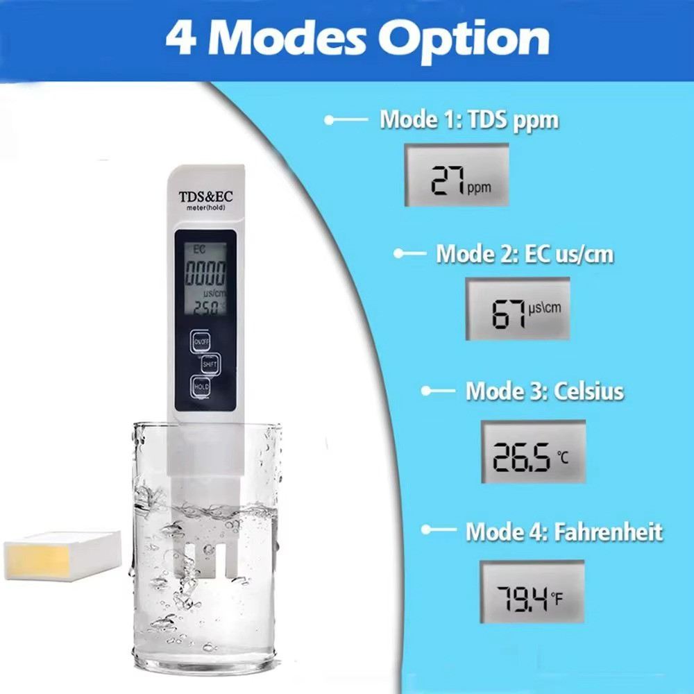 0-9990ppm TDS Meter Digital Tester Water Quality Testing Kits Drinking Water