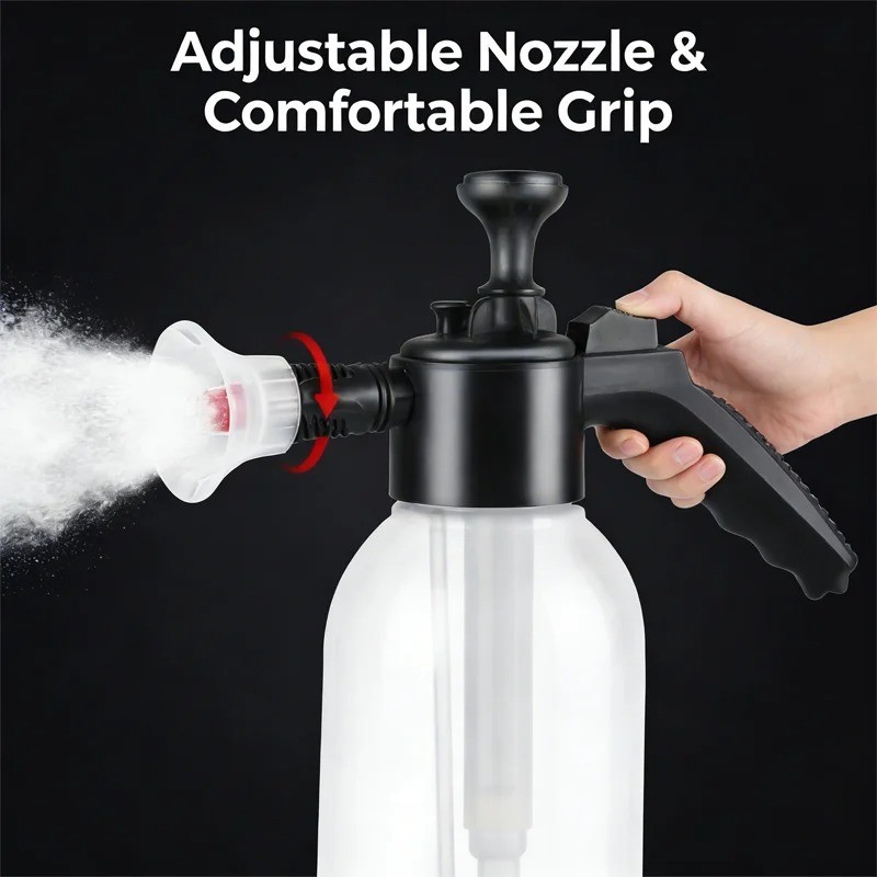 2L Hand Pump Foam Sprayer Pneumatic Washer Foam Spray Gun High Pressure Car Wash