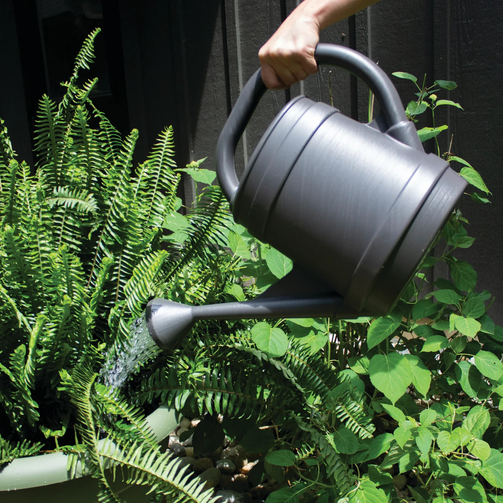 Bloem 2-Gallon Slate Resin Traditional Designed Light Weight Garden Watering Can