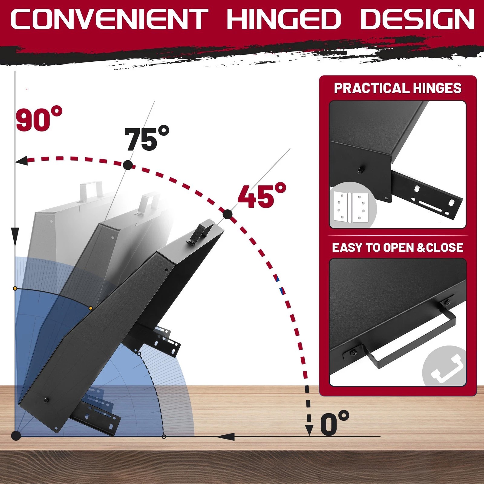 Hinged Lid 28 inch Hard Cover For Blackstone Griddle with Rear Grease Collection