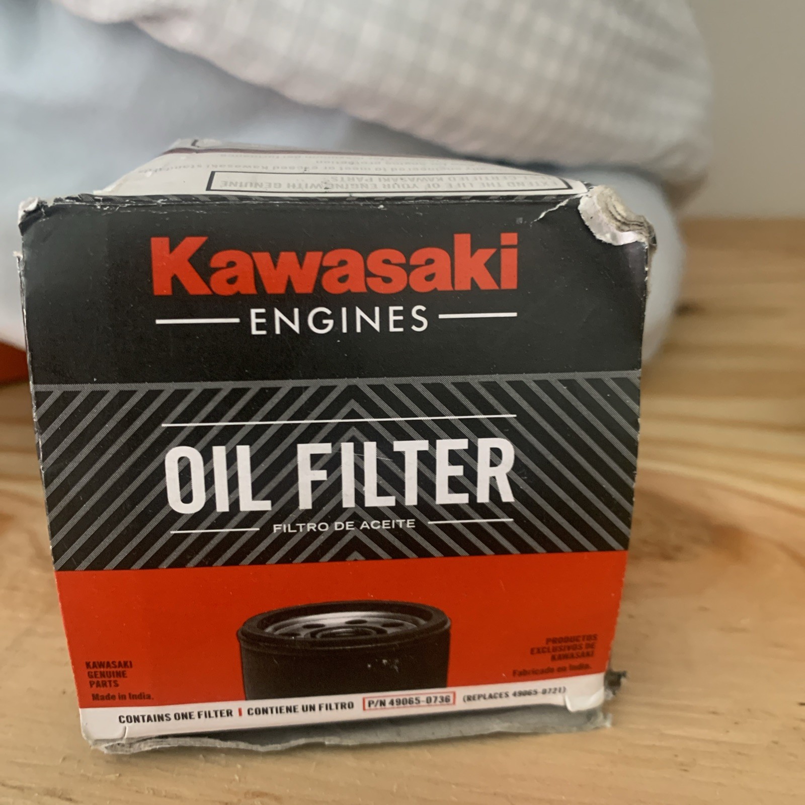 Genuine Kawasaki 49065-0736 Oil Filter Replaces 49065-7007, 49065-0721 (NEW/OEM)