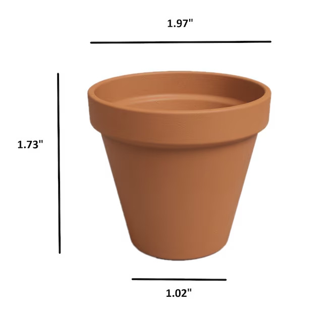 Artevasi Round 2-in W x 2-in L x 1.8-in H Terracotta Clay Indoor/Outdoor Planter