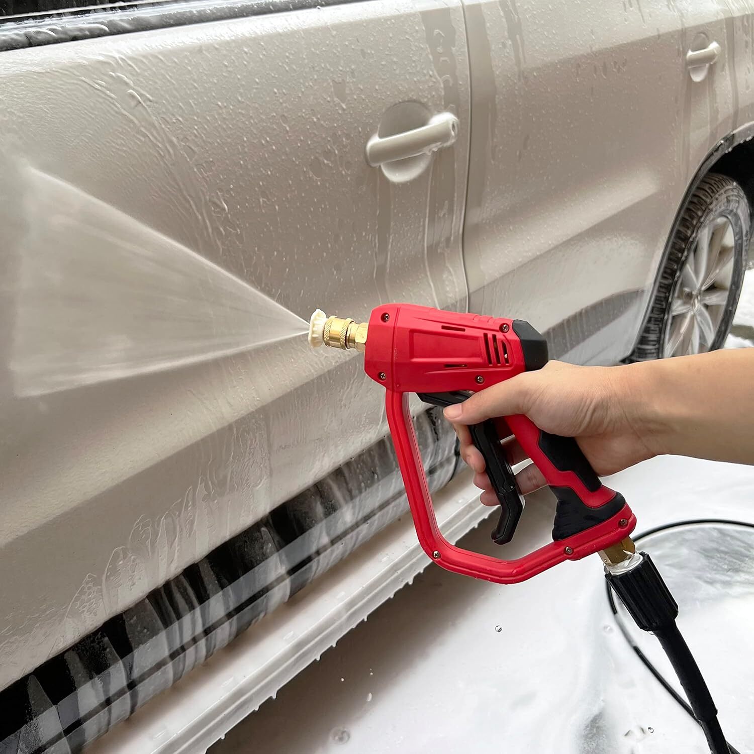 High Pressure 4000PSI Car Power Washer Gun Spray Wand Lance Nozzle and Hose Kit