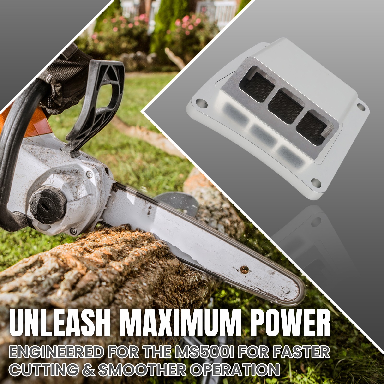 For Stihl MS500i Chainsaw Performance Muffler Exhaust Aluminum Cover Kit US