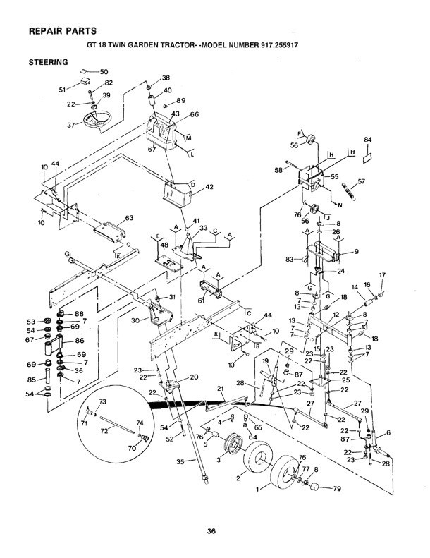 Owner’s Manual Sears Craftsman GT 18.0 HP Twin Garden Tractor – Model 917.255917